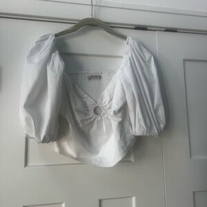 Abercrombie & Fitch Crop, Balloon sleeve top